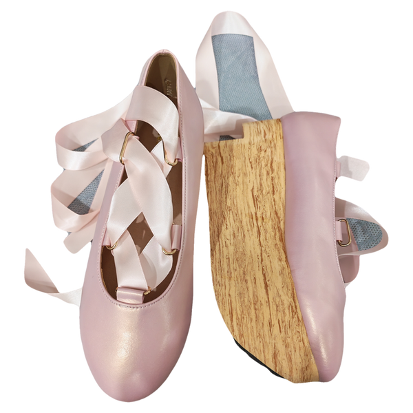 Wood Grain Ribbon High Heels