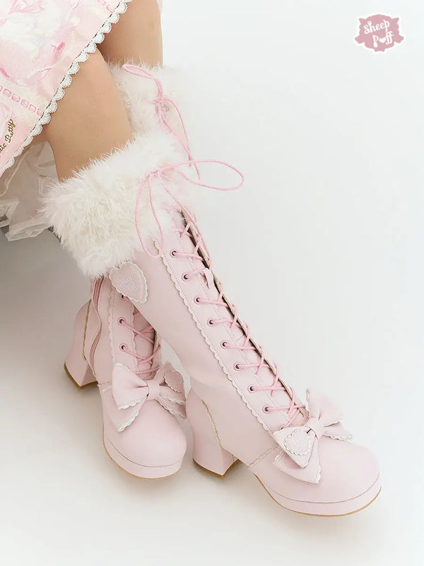 Retro autumn and winter high-heeled boots Soft Jam Studio
