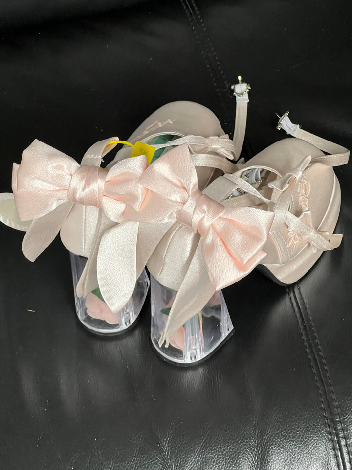 Back in stock: Pink Flowers Bow Shoes- size: 37 Soft Jam Studio