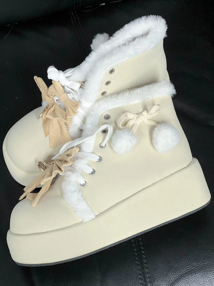 Back in stock: Yellow Kawaii Boots -Size: 40 Soft Jam Studio