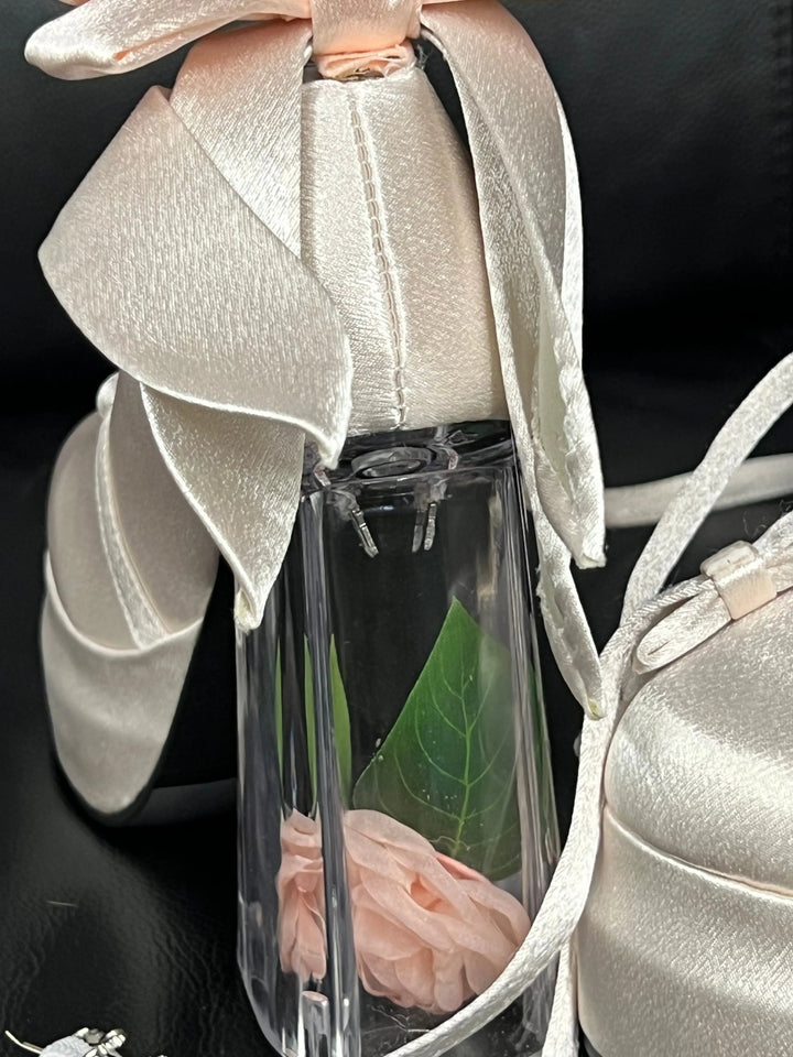 Back in stock: Pink Flowers Bow Shoes- size: 37 Soft Jam Studio