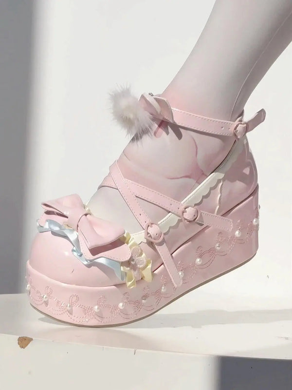 Cute pink cake shoes