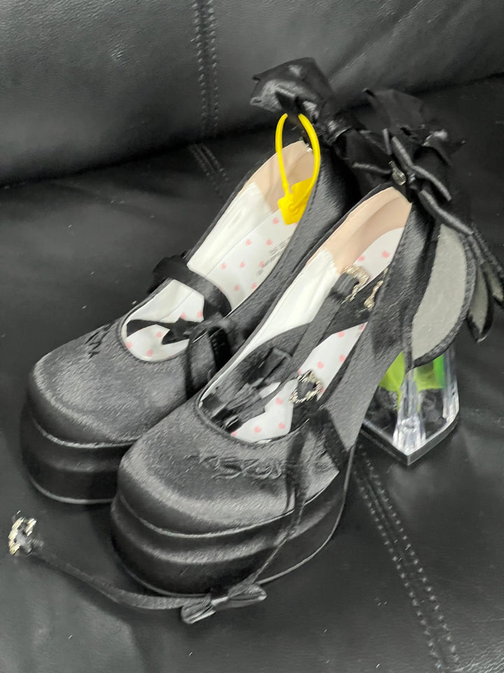 Back in stock: Black Bow Shoes size: 37 Soft Jam Studio
