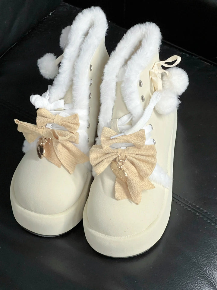 Back in stock: Yellow Kawaii Boots -Size: 40 Soft Jam Studio