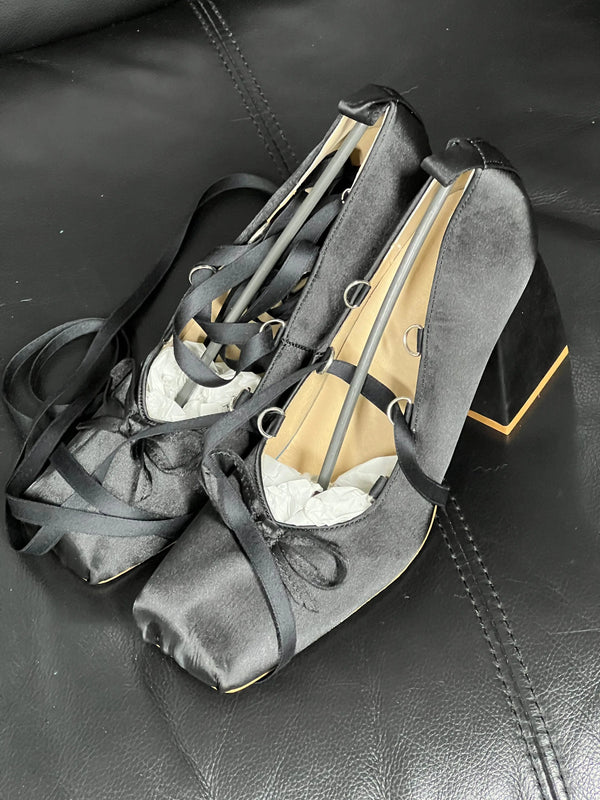 Back in stock: Black Bow Shoes- size: 40 Soft Jam Studio