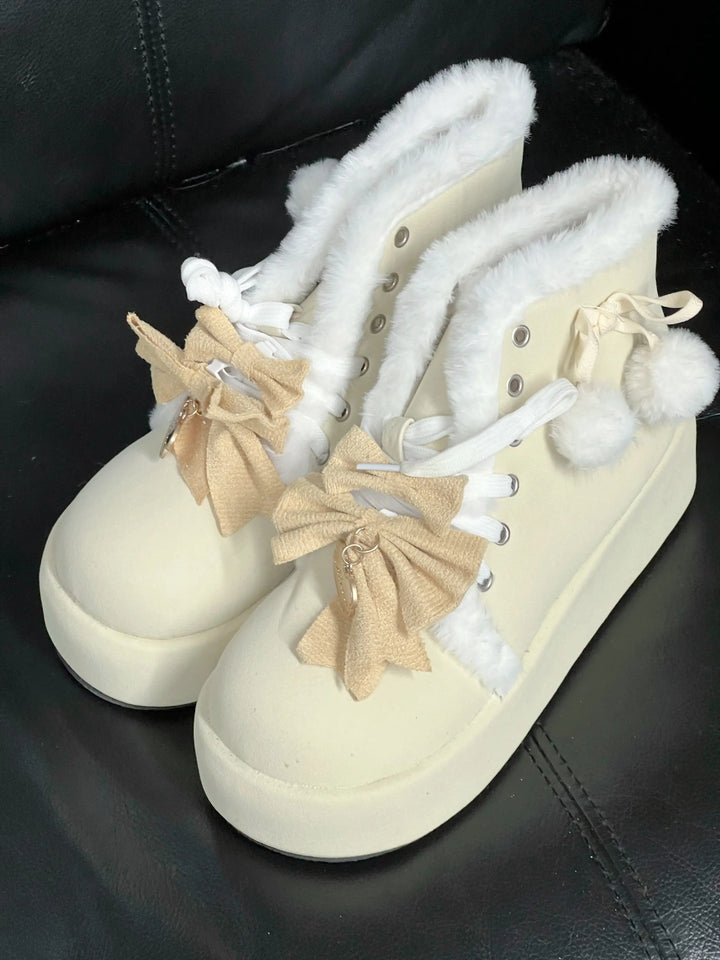 Back in stock: Yellow Kawaii Boots -Size: 40 Soft Jam Studio