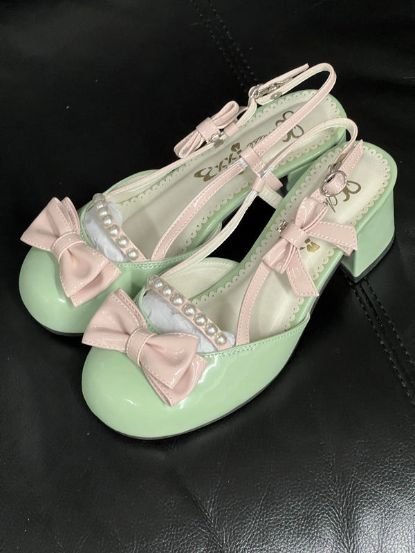Back in stock: Green Bow Shoes- size: 38 Soft Jam Studio