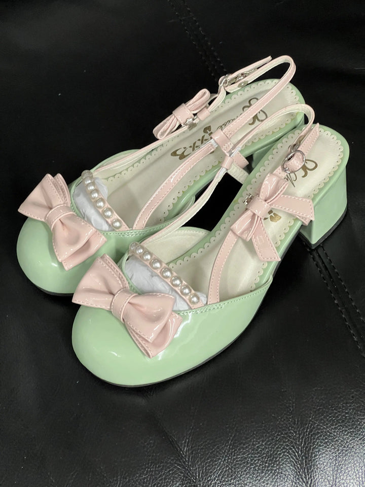 Back in stock: Green Bow Shoes- size: 38 Soft Jam Studio