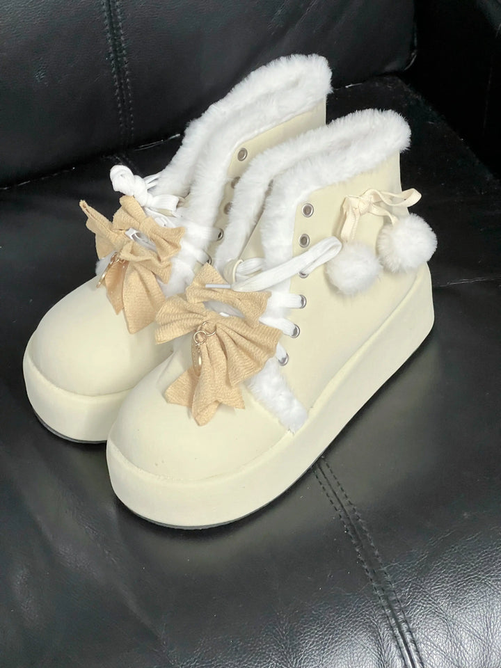 Back in stock: Yellow Kawaii Boots -Size: 40 Soft Jam Studio