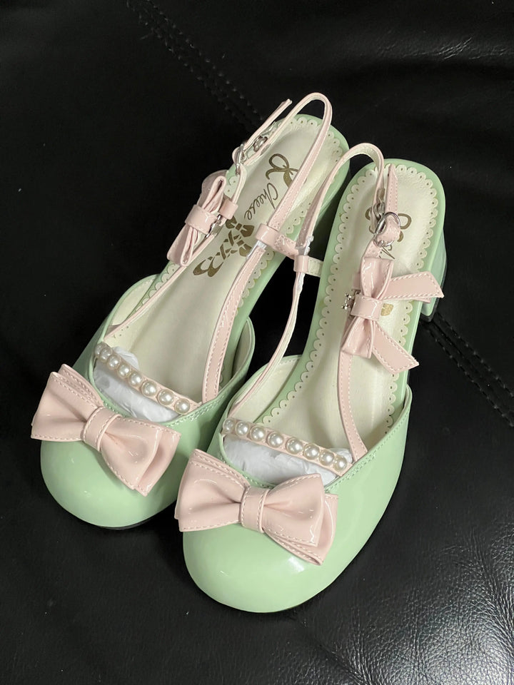 Back in stock: Green Bow Shoes- size: 38 Soft Jam Studio