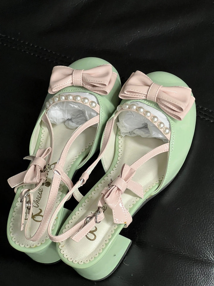 Back in stock: Green Bow Shoes- size: 38 Soft Jam Studio