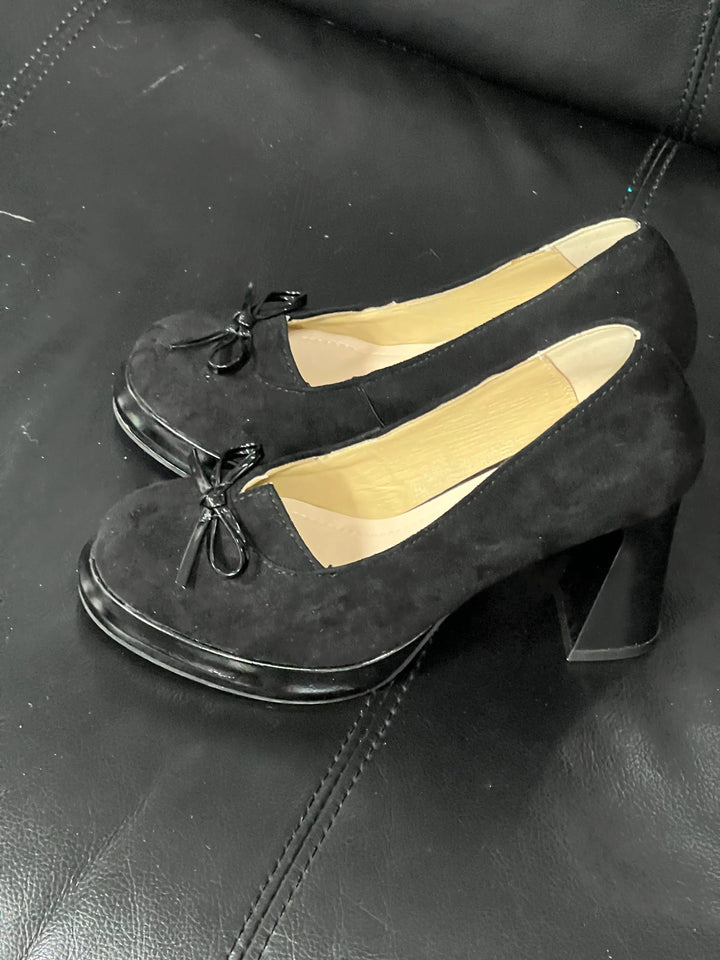 Back in stock: Black Bow Shoes- size: 40 Soft Jam Studio
