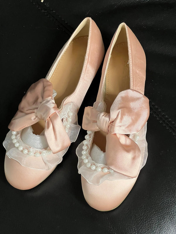Back in stock: Pink Bow Shoes size: 35 Soft Jam Studio