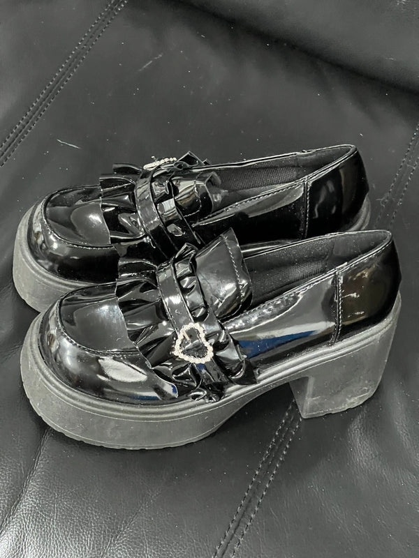 Back in stock: Mine Black Bow Shoes- size: 37 Soft Jam Studio