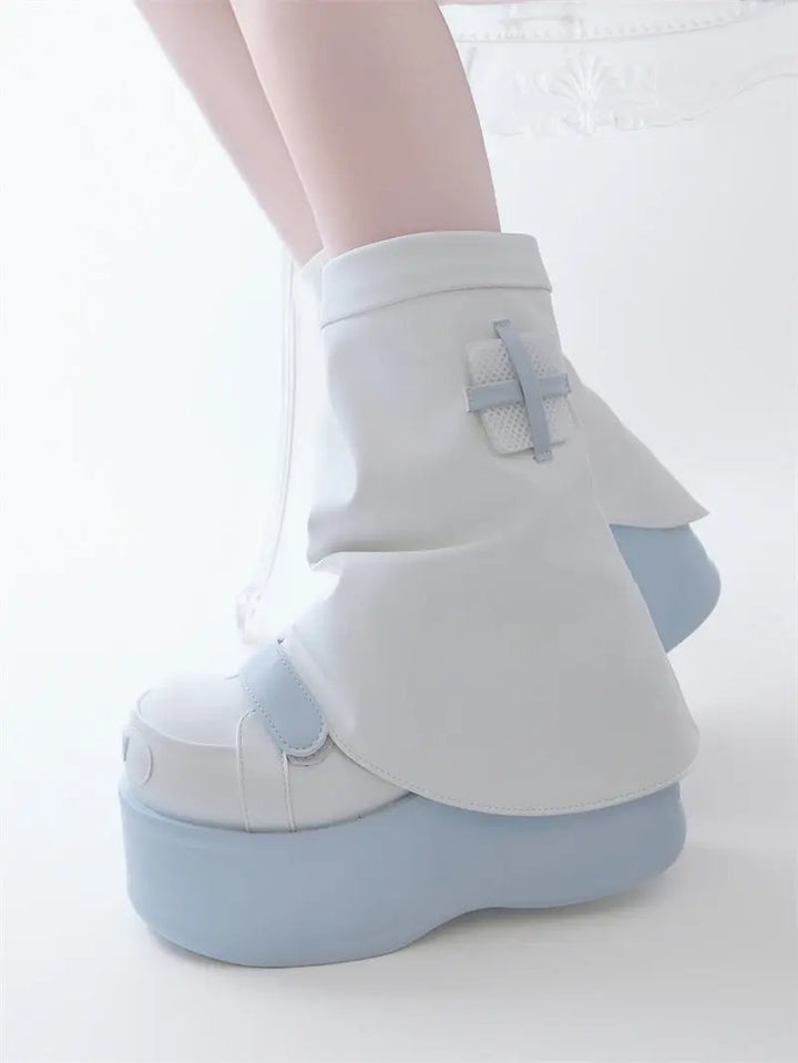 Medical leg boots pink thick-soled shoes Soft Jam Studio