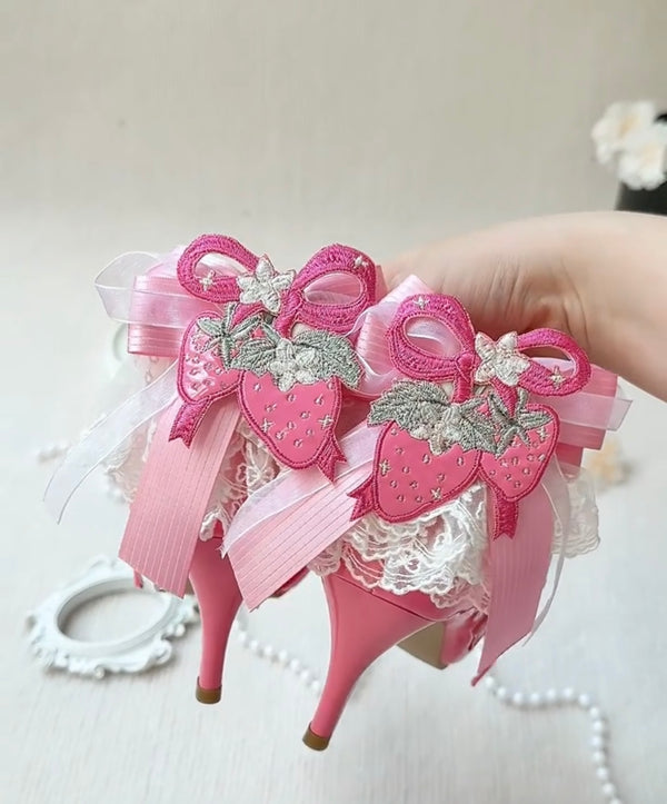 Original embroidered bow shoe clip loafer