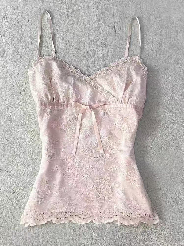 Vintage Summer Pink Silk camisole