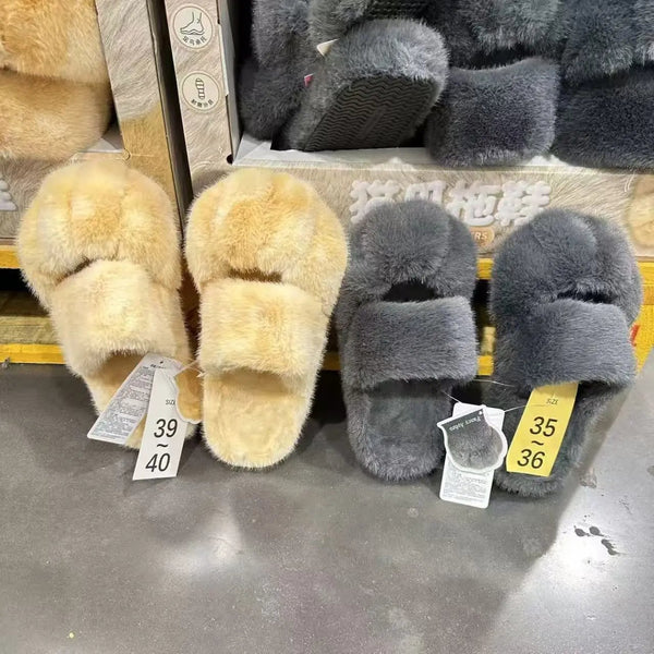 Plush Platform Slippers