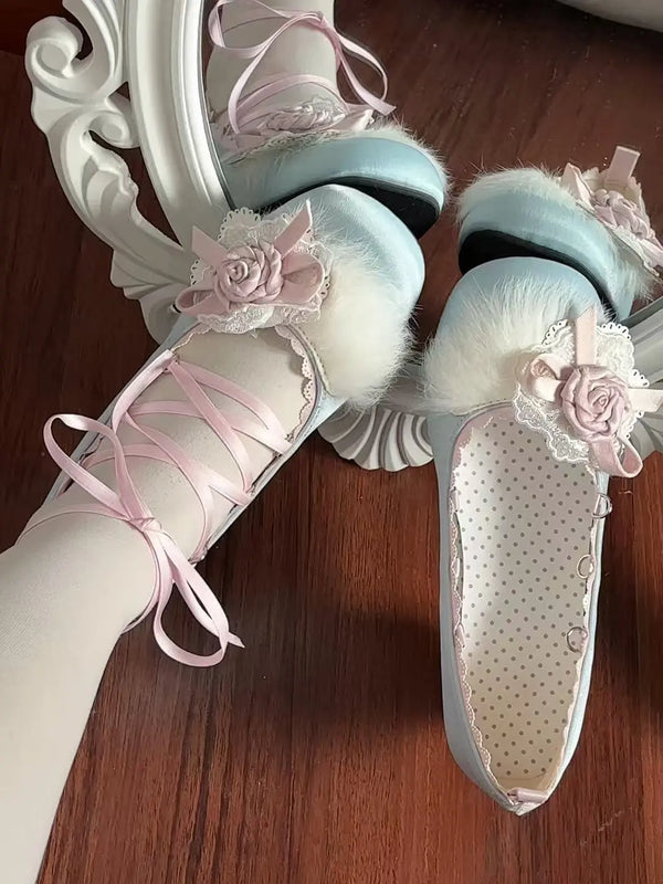 Plush Flower Mary Jane